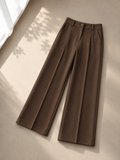 Brown Formal Cotton Pants