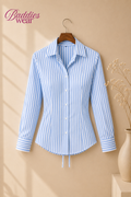 Blue Lining Fitted Button Down Shirt