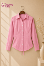 Baby pink Fitted Button Down Shirt