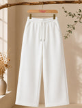 White Wide Leg Flapper Trouser