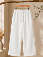 White Wide Leg Flapper Trouser