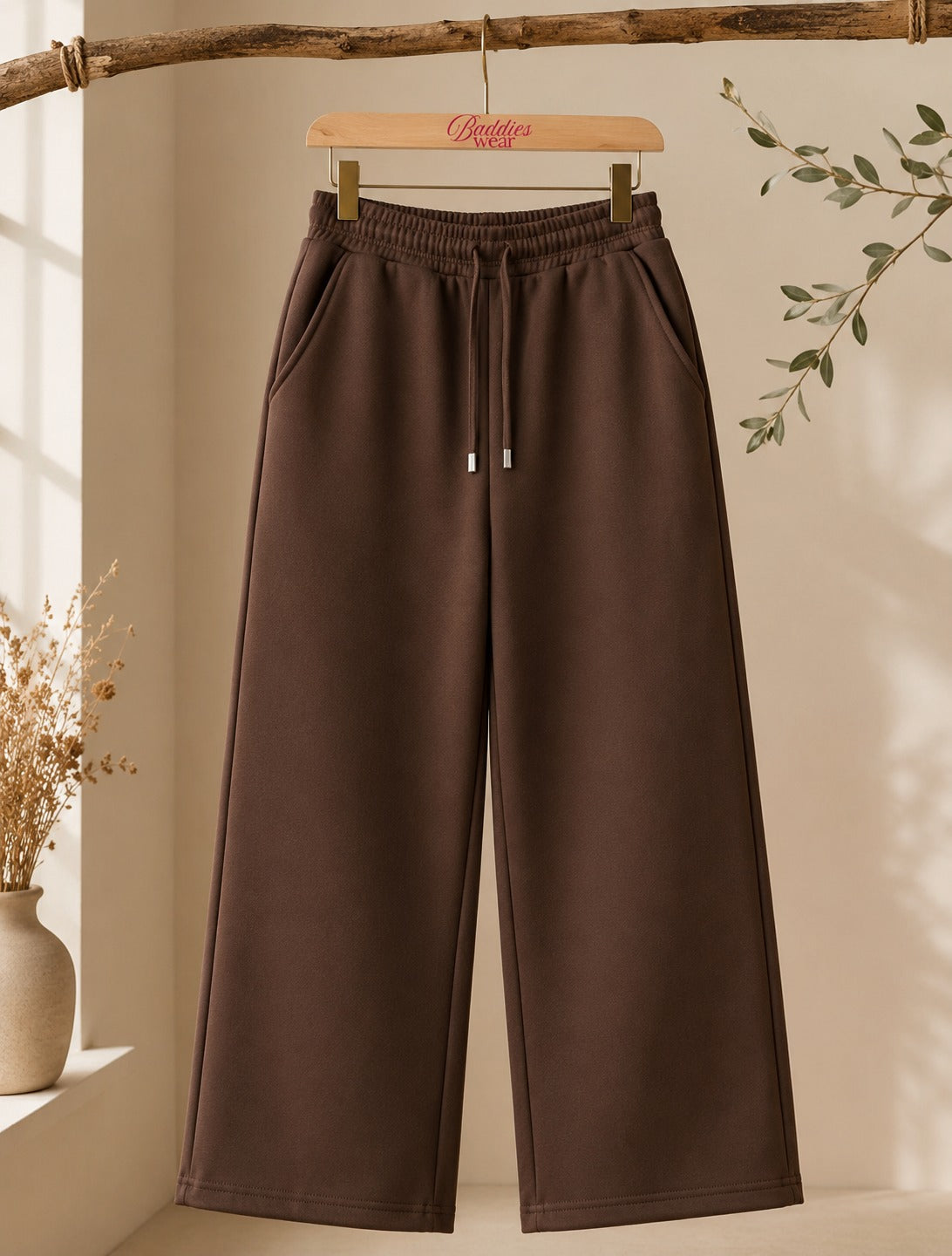 Brown Wide Leg Flapper Trouser