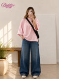 Baby Pink Drop Shoulder Tee