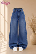 Faded Bright Mid-Blue Vintage Baggy Jeans
