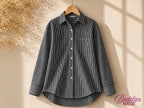 Black Striped Button Down Shirt