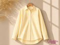 Pale Yellow Striped Button Down Shirt