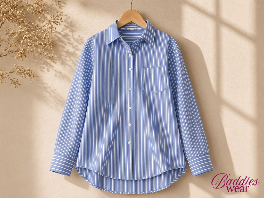 Light Blue Striped Button Down Shirt