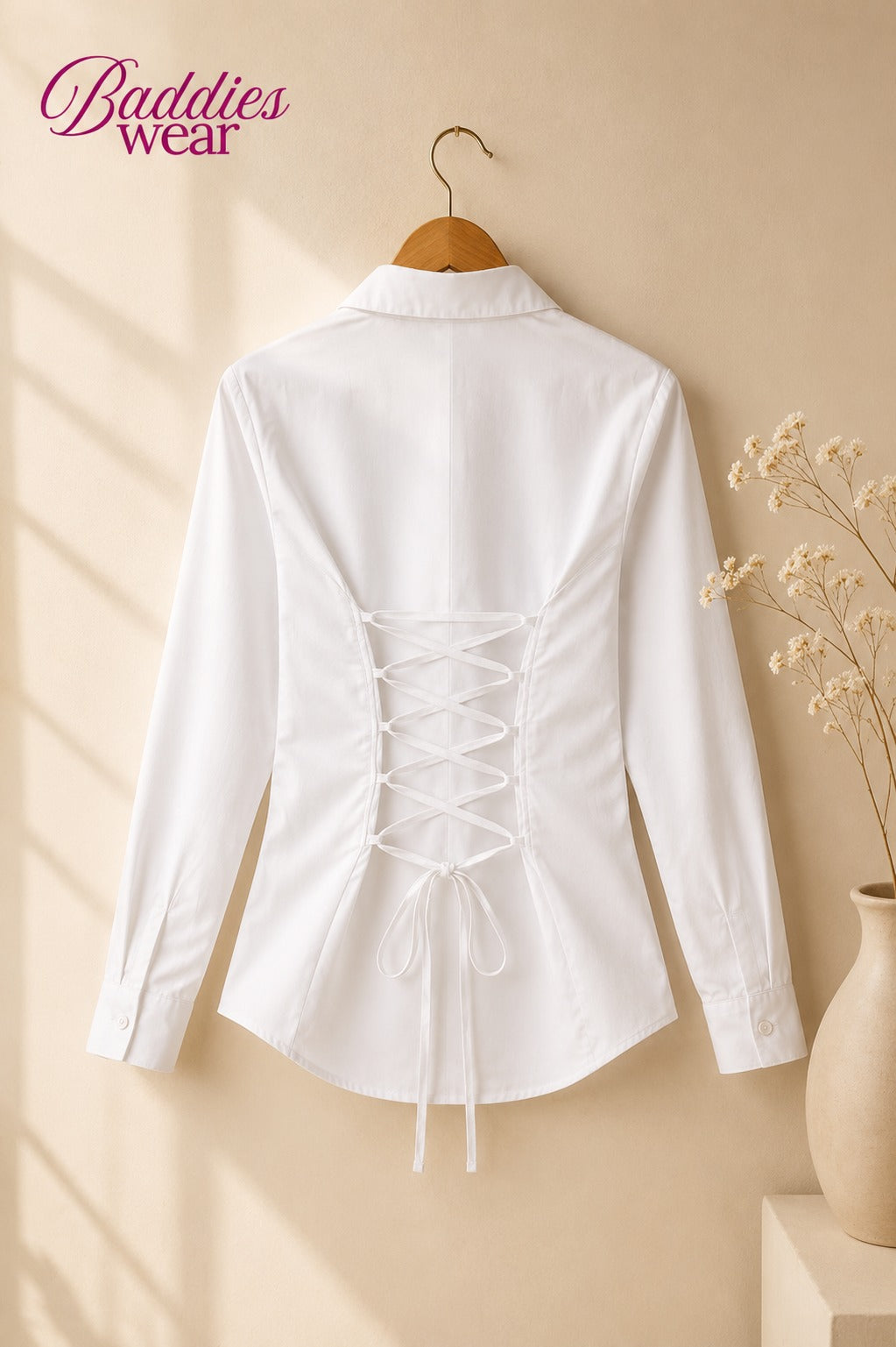 White Fitted Button Down Shirt
