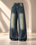 Dark Faded KaiGreen Vintage Baggy Jeans