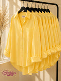 Butter Yellow Button Down Shirt