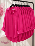 Hot Pink Button Down Shirt