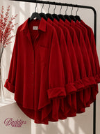 Red Button Down Shirt