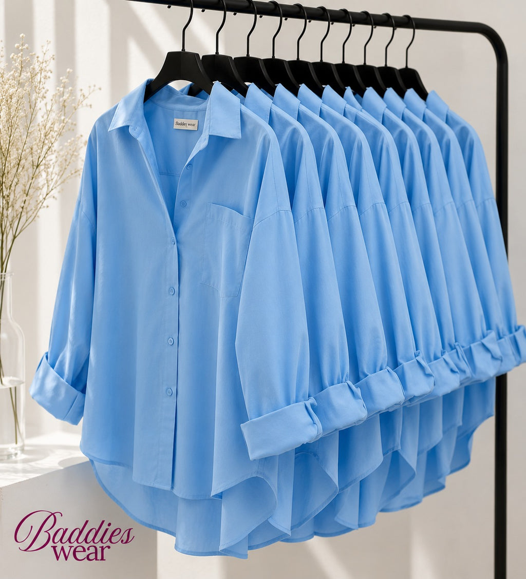 Ice-Blue Button Down Shirt